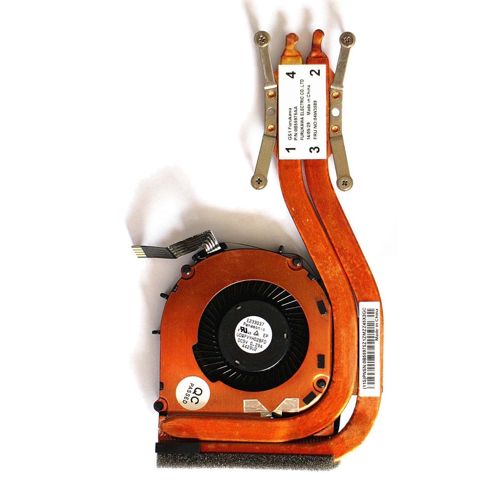 Lenovo ThinkPad X1 Carbon 1St Gen CPU พัดลมระบายความร้อน Cooler ฮีทซิงค์ Kiaps 04W3589 60.4RQ08.001 
