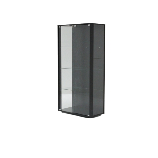 LOOMS ตู้โชว์กระจก ขนาด 80 ซม. รุ่น GAELAN สีดำ (80x40x162 ซม.)