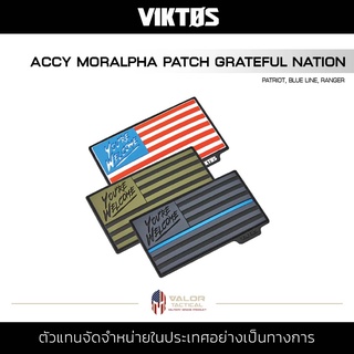 Viktos - ACCY Moralpha Patch Grateful Nation แพทช์ แผ่นแพทช์ สําหรับติดตกแต่งเสื้อผ้า กระเป๋าเป้สะพายหลัง