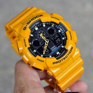 Win Watch shop Casio GShock นาฬิกาข้อมือ รุ่น GA100A9ADR (Bumblebee Limited Edition) สายเรซิ่น สีเหลืองประกันCMG 1ปีเต็ม