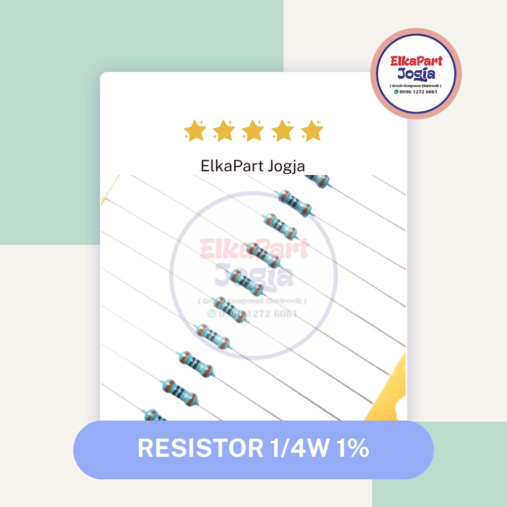 RESISTOR 1/4W 1% 18K Ohm 20K Ohm 22K Ohm 33K Ohm 43 Ohm ตัวต้านทานฟิล์มโลหะ