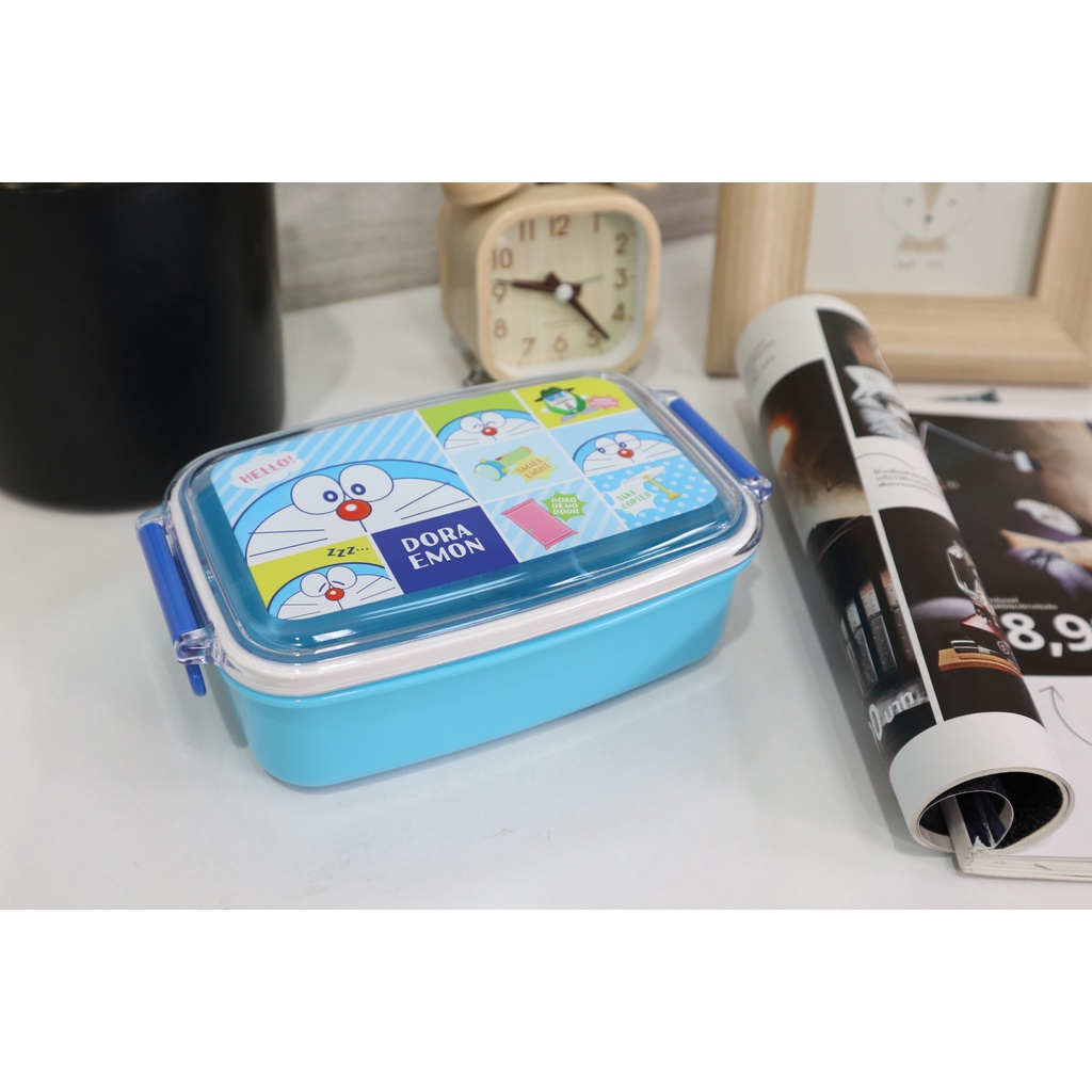 #กล่องข้าวโดราเอมอน #กล่องข้าวพลาสติก #กล่องข้าวพร้อมที่กั้นช่อง #JPQuality #LunchBox