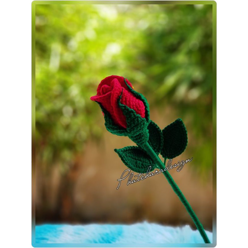 ดอกกุหลาบวาเลนไทน์🌹ดอกกุหลาบไหมพรม ดอกกุหลาบโครเชต์ ดอกกุหลาบวาเลนไทน์🌹💗พร้อมส่ง💗 - รูปที่ 3