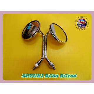 กระจกมองหลังย่อ L-R SUZUKI RC80 RC100 8mm mirror set