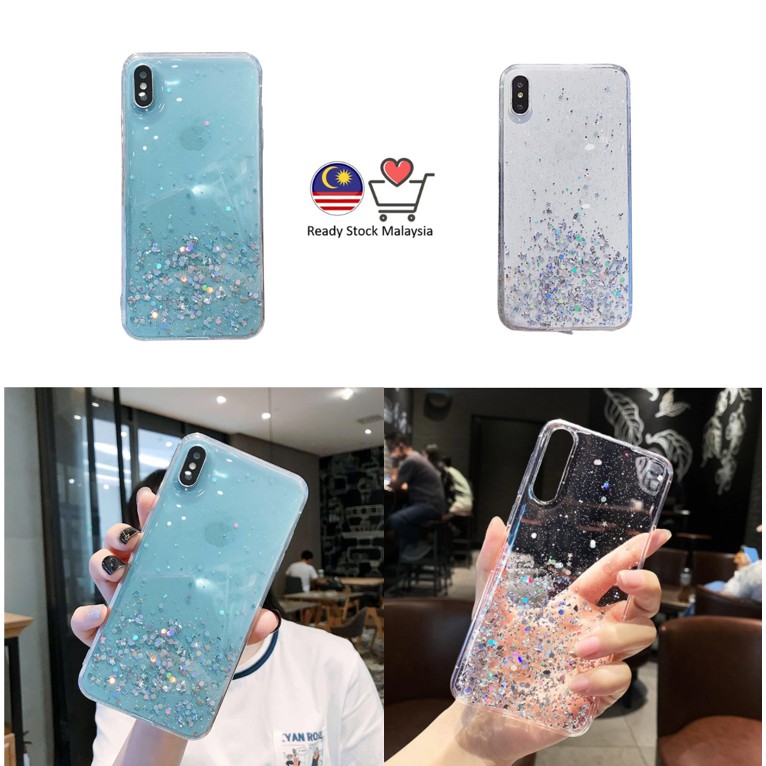 Oppo Bling อีพ็อกซี่โปร่งใสเคสโทรศัพท์ A3s A5s A12s A12e A31 A53 a9 a5 2020 r9s f9 a92 A93 A73 A52 r