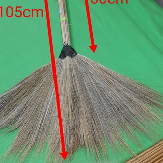 ไม้กวาดอ่อนหนา(ด้ามกำ) ไม้กวาดดอกหญ้า หนาพิเศษThick soft broom (handle) Extra thick grass broom