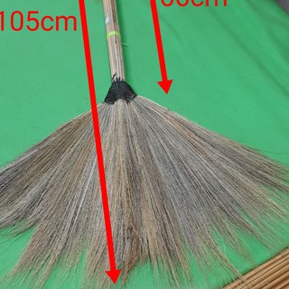 ไม้กวาดอ่อนหนา(ด้ามกำ) ไม้กวาดดอกหญ้า หนาพิเศษThick soft broom (handle) Extra thick grass broom