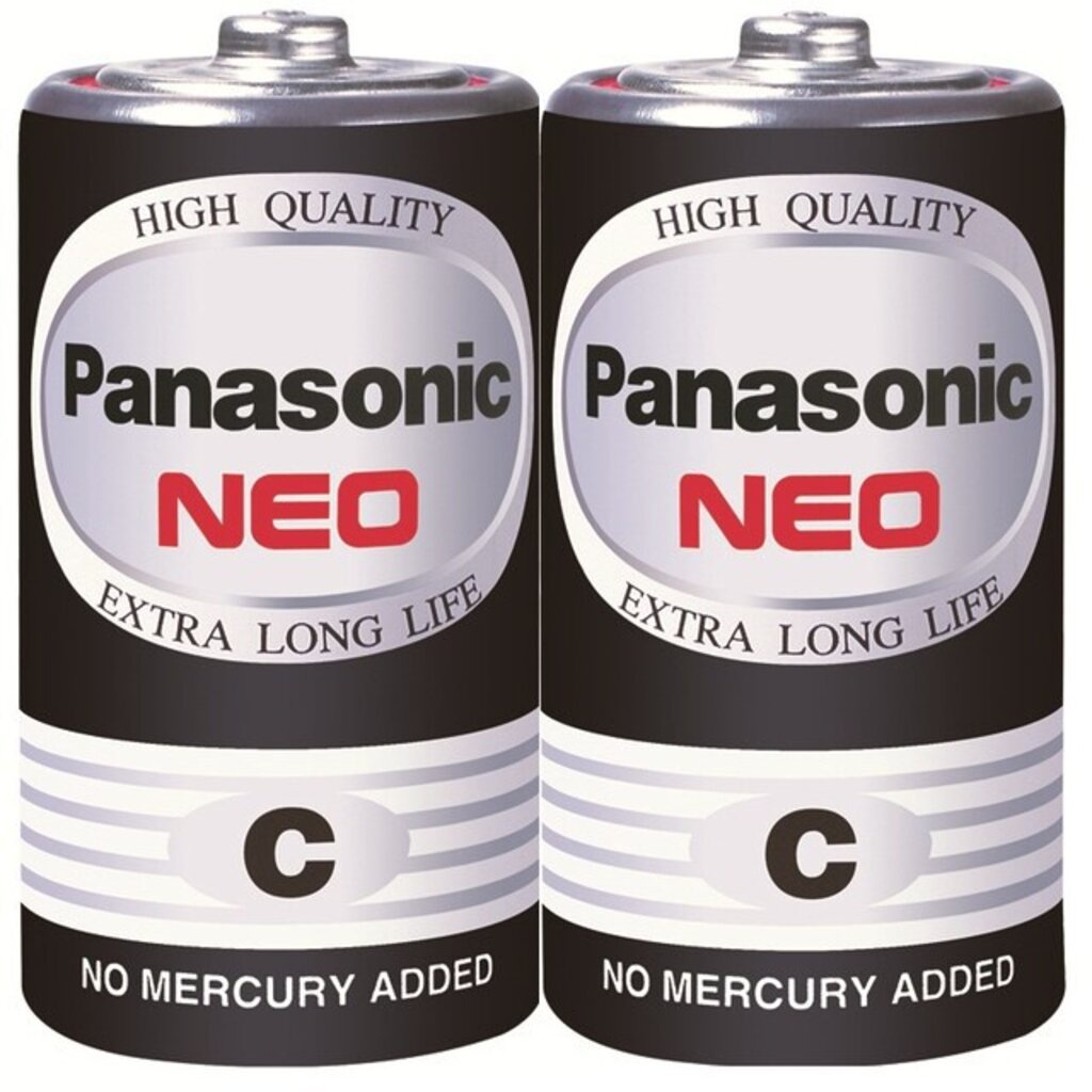 แท้ 100% Panasonic NEO  Size C แพ็ค 2 ก้อน R14NT/2SL Battery Pana C ถ่าน C ถ่านC Panasonic C