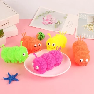 ของเล่นนุ่มนิ่ม บีบได้ มีไฟ led หมีนิ่ม หนอนนิ่ม เม่นน้อยนุ่มนิ่ม ของเล่นเด็กนุ่มนิ่ม ตุ๊กตานุ่มนิ่มมีไฟ led