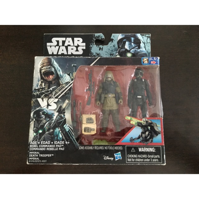 Hasbro Star Wars Rogue One Rebel Commando Pao vs Imperial Death Trooper Clone 3.75 1:18