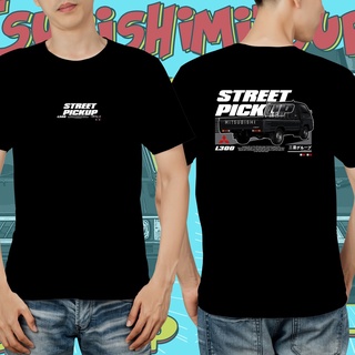 แขนสั้นcrew neckเสื้อยืด พิมพ์ลาย Street pickup Shirt l300 mtshubishi สีดํา สีขาว S-XXXXL