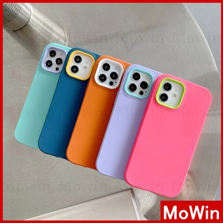 Mowin - เข้ากันได้สำหรับ เคส iphone เคสไอโฟน 3 in 1 ซิลิโคนเหลวนุ่ม เคส กรอบอะคริลิ กันชน ตัวป้องกันหน้าจอ กล้อง กันกระแทก สีทึบ สีลูกกวาด สีน้ำตาล สไตล์เรียบง่าย เคสซิลิโคน เข้ากันได้สำหรับ สำหรับ iPhone 11 iPhone 12 Pro Max iPhone 7plus  X 8 8plus SE202