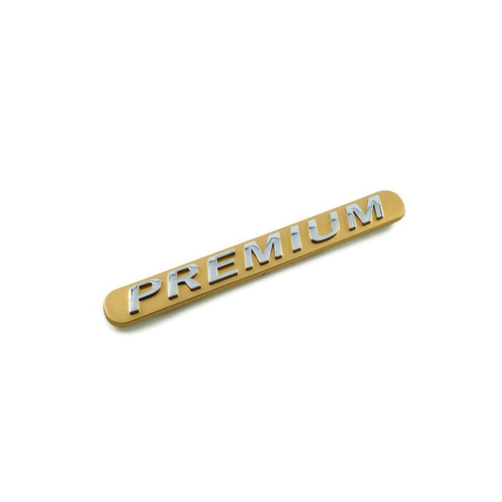 ป้ายโลโก้ PREMIUM พลาสติก ตัวหนังสือสีโครเมี่ยม พื้นสีทอง ขนาด 10.0X1.5 cm ติดตั้งด้วยเทปกาวสองหน้าด้านหลัง ราคา ถูกที่สุด ดีลบีเคเค แกลเลอรีภาพที่ 4