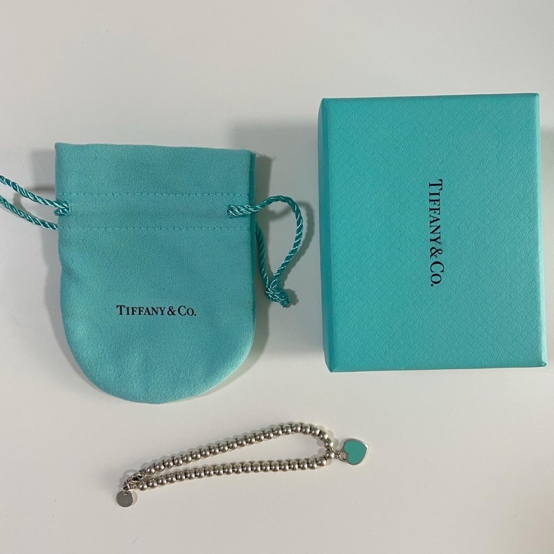 used กำไล tiffany&co. หัวใจสีฟ้า 🥣✨