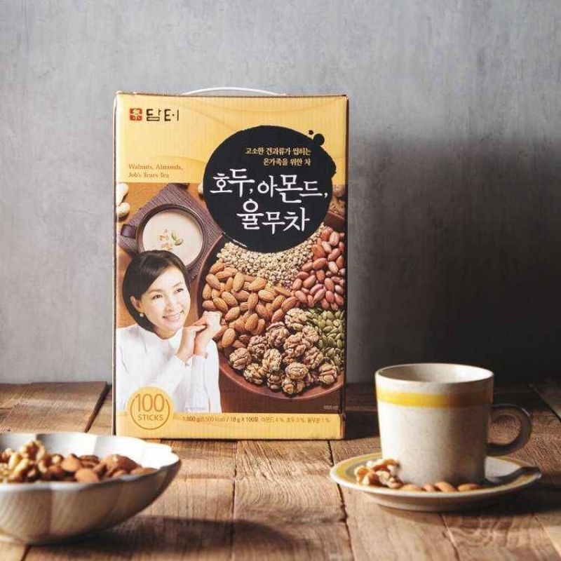 Damtuhรวมธัญพืชและถั่วพร้อมชงดื่มเพื่อสุขภาพ เครื่องดื่ม Walnut Almond Job’s Tears Tea ถั่ววอลนัท อัลมอนด์ ลูกเดื่อย