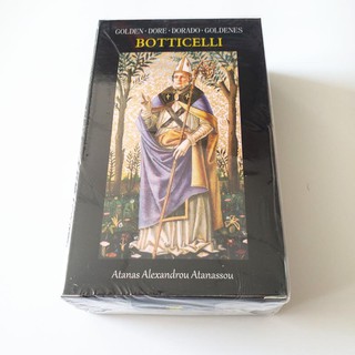 กระดาษการ์ดเกม Botticelli Tarot สีทอง 12x7 ซม.