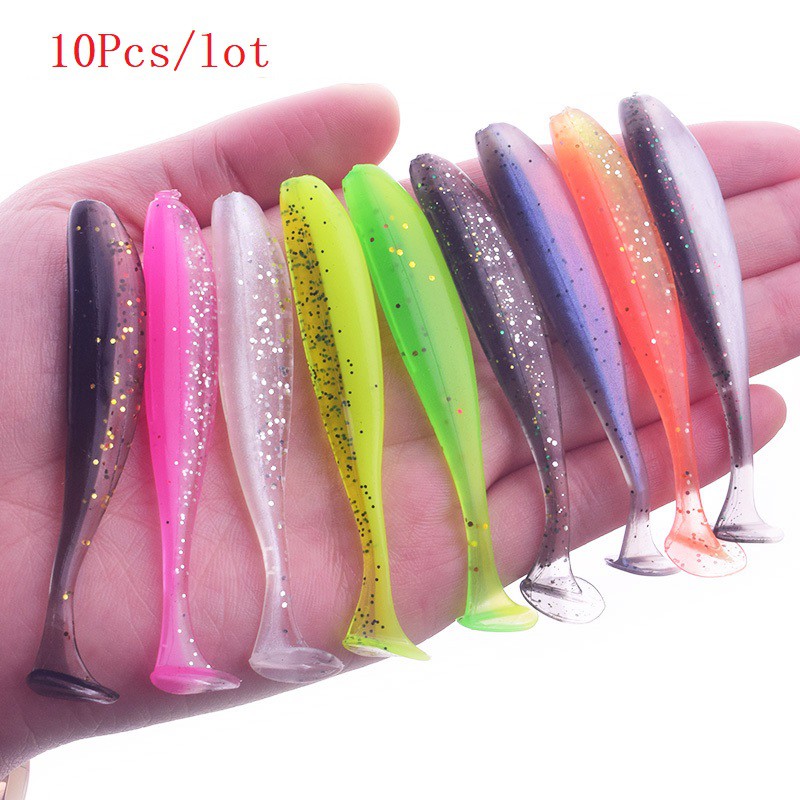 10 ชิ้น 55 เซนติเมตร /1.8 กรัม T หางนุ่มเหยื่อปลาคาร์พประมงพายซิลิโคนเหยื่อ ราคา ถูกที่สุด ดีลบีเคเค