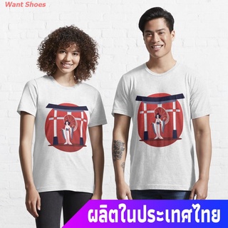 ผ้าฝ้าย 100%เสื้อยืดลำลอง Cool Japanese Samurai t-shirt clic samurai tshirt Essential T-Shirt Sports T-shirtS-3XLS-5XL