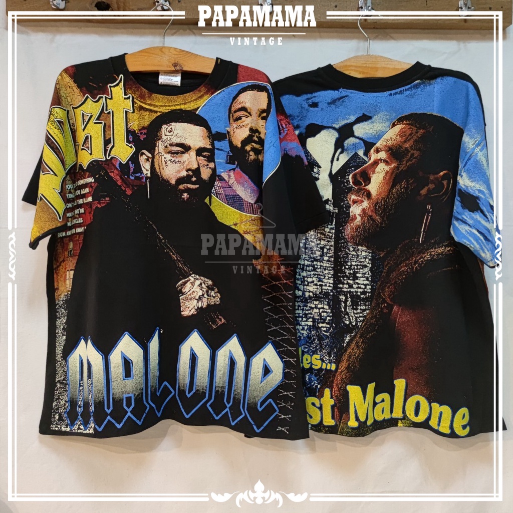 [ POST MALONE ] Original BOOTLEG แท้100% OVP OVERPRINT RAPPER HIPHOP เสื้อวง เสื้อทัวร์ papamama vin