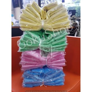 ถุงหูหิ้วสี พลาสติกคุณภาพดี แบบบาง เหนียว ไม่มีกลิ่น ขนาด 12*20 นิ้ว ( 100 ใบ) 500 กรัม/แพค ✔️ x10 แพค พร้อมส่ง