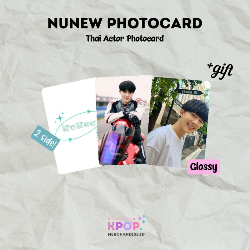 NUNEW CHAWARIN PHOTCARD THAI ACTOR RAIKANTOPNI TIE SERIES