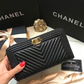 ✅กระเป๋าสตางค์ Chanel (หนังแท้)