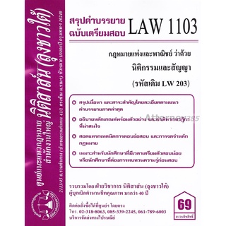 ชีทสรุป LAW 1103 กฎหมายว่าด้วย นิติกรรมและสัญญา ม.รามคำแหง (นิติสาส์น ลุงชาวใต้)