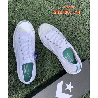 Converse jack green label รองเท้าผ้าใบผูกเชือกพร้อมกล่อง