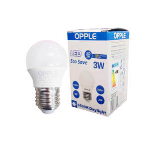 โปรโมชั่น : เก็บโค้ดส่งฟรีหน้าร้าน หลอดไฟ OPPLE LED Bulb EcoSave G45 3W E27 6500K ของแท้100%