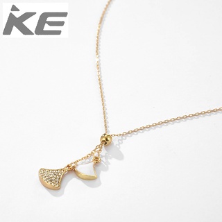 Jewelry Shell Diamond Scallop Necklace Simple Temperament Leaf Scallop Rhinestone Necklace Wom