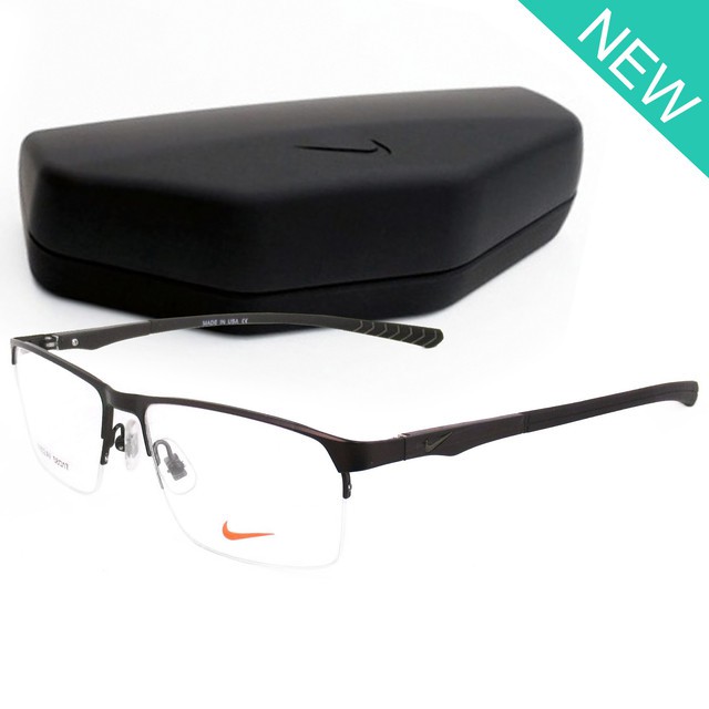 Nike Fashion แว่นตา รุ่น 7652 C-4 สีน้ำตาล กรอบแว่นตา กรอบเต็ม ขาข้อต่อ วัสดุ สแตนเลส สตีล Eyewear T