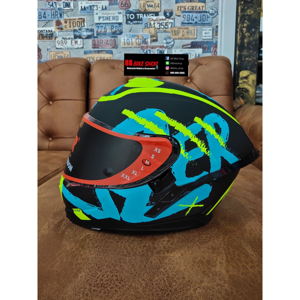 หมวกกันน็อค REAL Rafale Street ดำ-น้ำเงิน (ด้าน) M