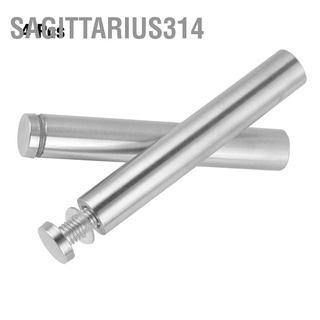 Sagittarius314 4pcs Hollow Stainless Steel Advertise Fixing Pins Glass Standoff Mounting Bolts