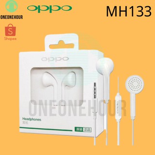 หูฟัง oppo แท้ MH-133 หูฟังเสียงดี หูฟัง small talk oppo earphone หูฟังไมโครโฟน หูฟังแท้ ไมโครโฟน หูฟัง A37 F1S A83