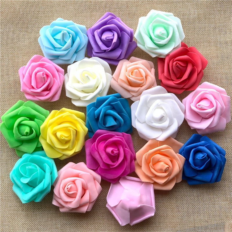 ดอกกุหลาบโฟม PE ขนาด 7 ซม. แฮนด์เมด DIY อุปกรณ์เสริม สําหรับตกแต่ง