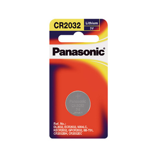 🔥HOT🔥 ถ่านกระดุม PANASONIC รุ่น CR-2032PT/1B สีเงิน Batteries