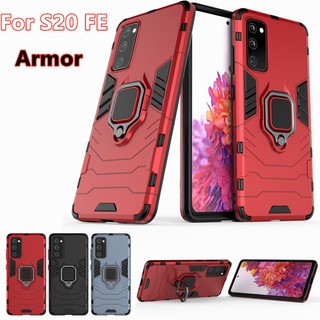 Armor case For Samsung Galaxy S 20 S20 FE S20fe Fan Edition 5G Shockproof Hard Phone Case Magnetic Ring Cover Casing With Stand Function เคสโทรศัพท์มือถือพร้อมขาตั้งสําหรับเคสมือถือป้องกันรอยสําหรับ