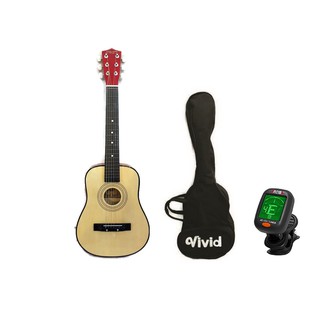 Acoustic Guitar กีตาร์โปร่ง 30นิ้ว (สีไม้) + แถมกระเป๋า+แถมเครื่องตั้งสายกีตาร์ รุ่นAroma AT-101