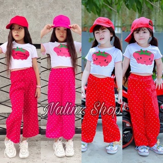 ชุดเซทเด็ก 3 ชิ้น งานเลียนแบบผู้ใหญ่ ลายมะเขือเทศน่ารัก🍅