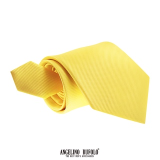 ANGELINO RUFOLO Necktie(NTM-พท.012) เนคไทผ้าไหมทออิตาลี่คุณภาพเยี่ยม ดีไซน์ Plain สีเหลือง/ทอง/ส้ม/เทา/แดง/ครีม/โอรส/