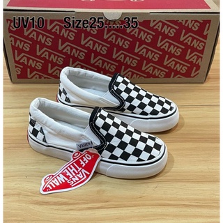 รองเท้าผ้าใบของเด็ก vans slip on มีสินค้าพร้อมส่งนิ่มใส่สบายมีไซส์25--35