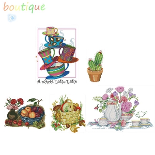 ( Bou ) Still Life 14 Ct อุปกรณ์ด้ายผ้าฝ้ายสําหรับใช้ในการเย็บปักครอสติส