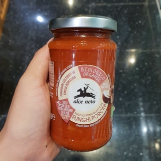 ซอสพาสต้า ซอสมะเขือเทศออแกนิกผสมเห็ดพอร์ชินี Alce Nero Oraganic Tomato Sauce With Porcini 200g.