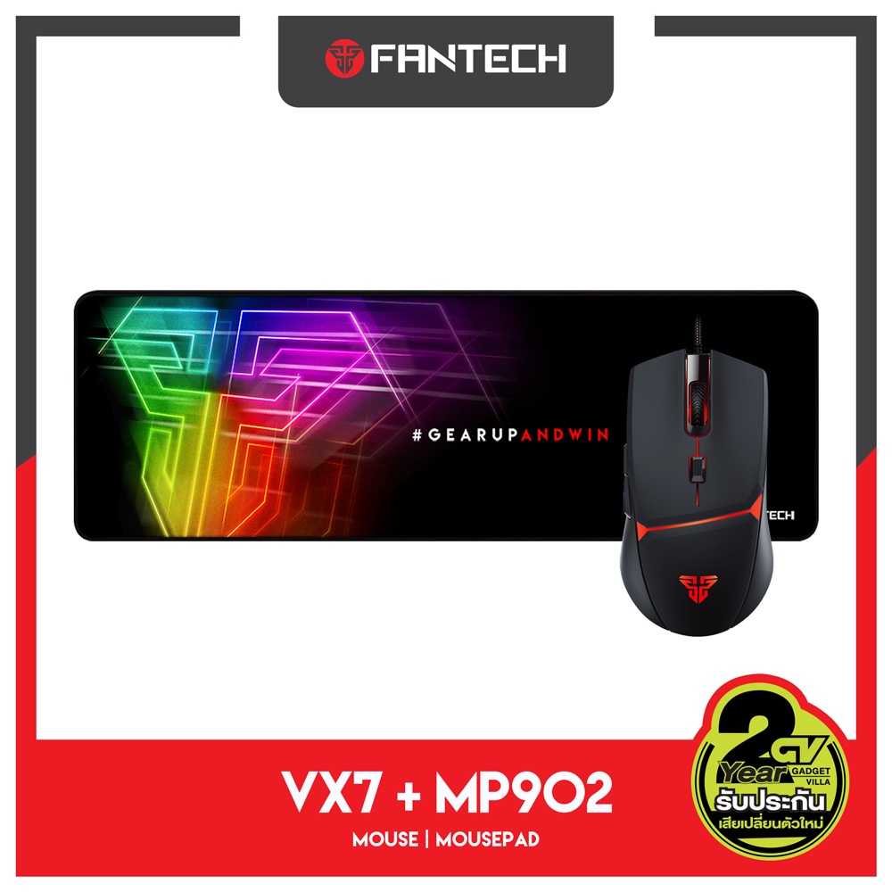 FANTECH VX7 CRYPTO Macro Key Gaming Mouseเมาส์เกมมิ่ง แฟนเทคปรับ DPI 200-8000 ปรับ เม้า มาโคร / ฟรี 