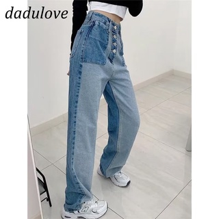 DaDulove💕 New Retro Multi-button Stitching Jeans High Waist Loose Wide Leg Pants Fashion Womens Clothing