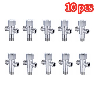 SUS 304 มุมสามผ่านการควบคุมวาล์วโลก 1-2 นิ้ว (10 ชิ้น)