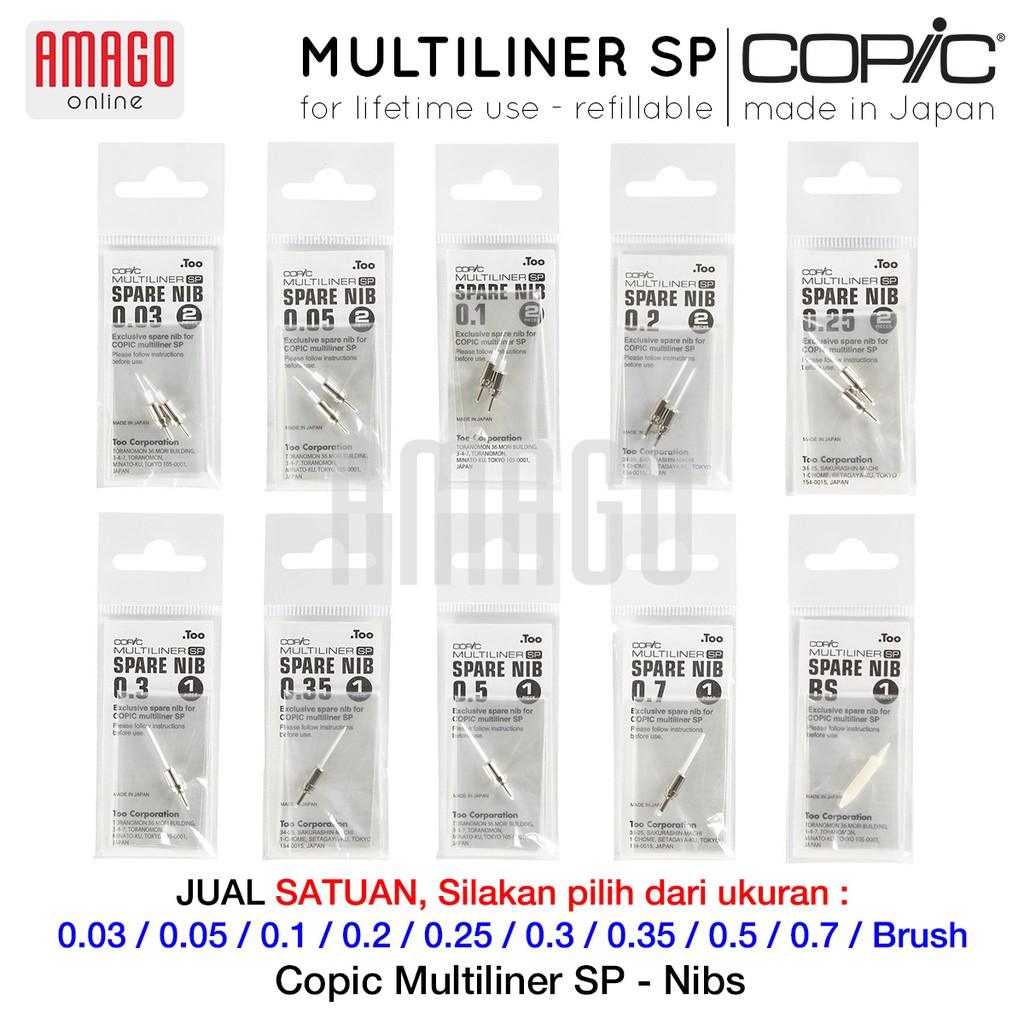 MATA COPIC Multiliner SP - Nibs 0.05 - BS - Pen Eye - Unit - เลือกขนาด