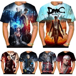 เสื้อยืดแขนสั้นลําลอง พิมพ์ลายเกม Devil May Cry 5 3 มิติ แฟชั่นฤดูร้อน สไตล์ฮิปฮอป สําหรับผู้ชาย