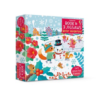 Book &amp; 3 Jigsaw Super cute Jigsaw with Board book (Usborne) ภาษาอังกฤษ มือหนึ่ง