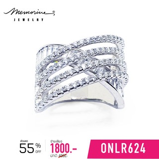 Memorine Jewelry แหวนเงินแท้ 925 ฝังเพชรสวิส (CZ) : ONLR624